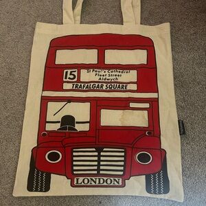 London Red Bus Canvas Tote Bag